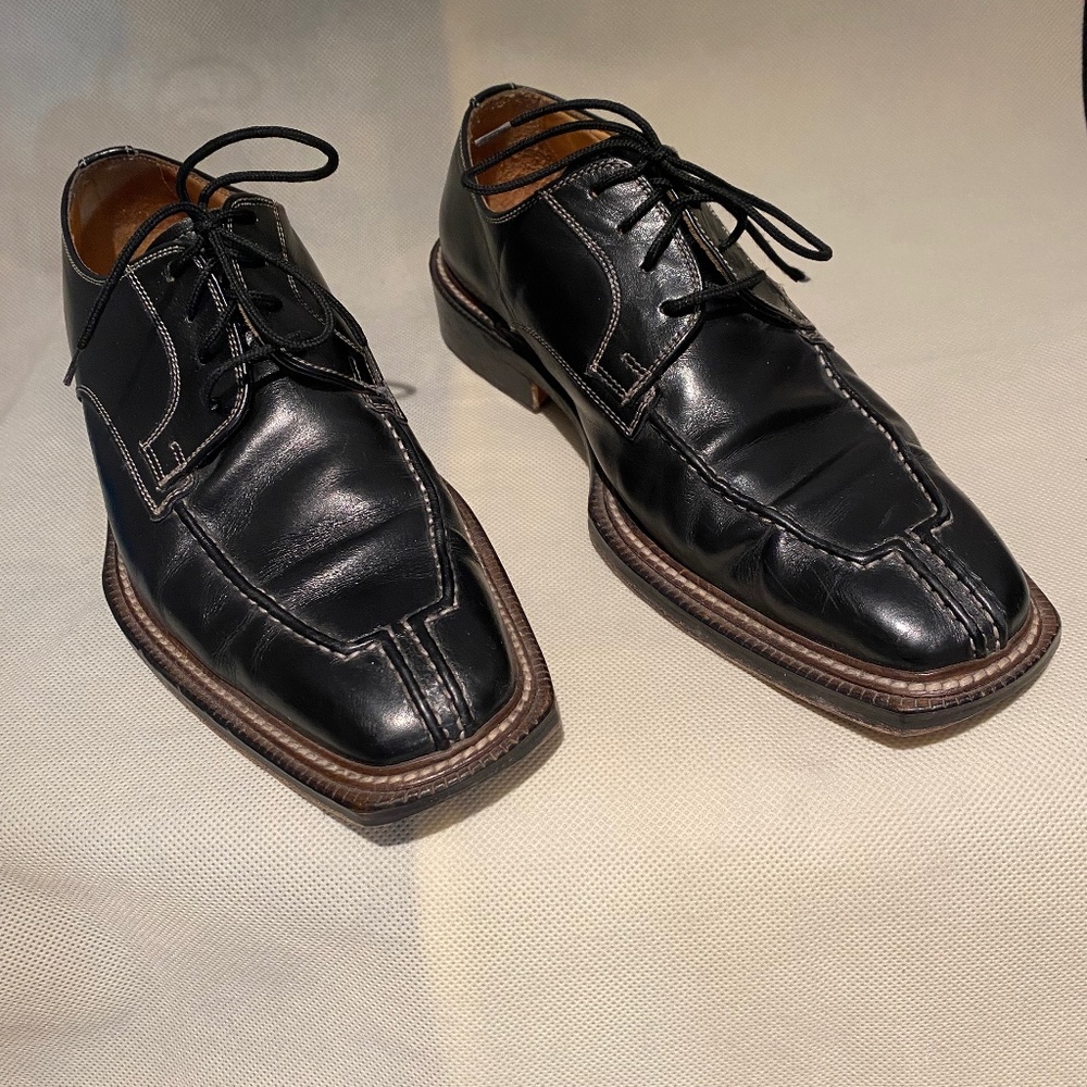 CANALI Men’s Black Leather Shoes Sz 9